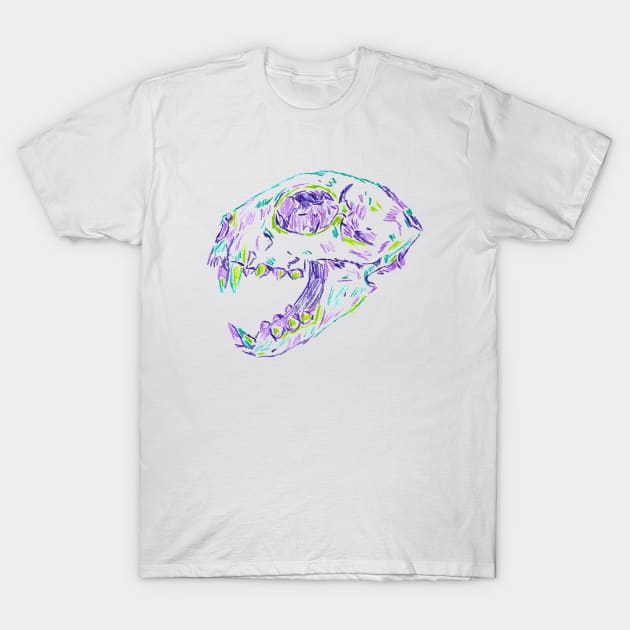 2021 03 skulls cat T-Shirt by Katherine Montalto